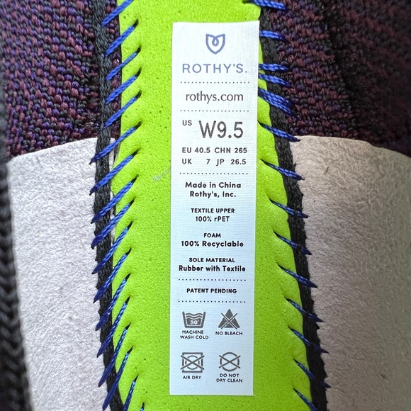 ROTHY’S: “The Point” in Cranberry Plaid, Size 9.5 NIB - Picture 10 of 14